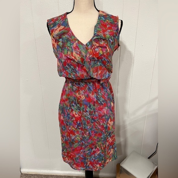 3/$25 Sale 🎈Marc New York Andrew Marc flirty ruffled multicolored mini dress - Picture 1 of 12